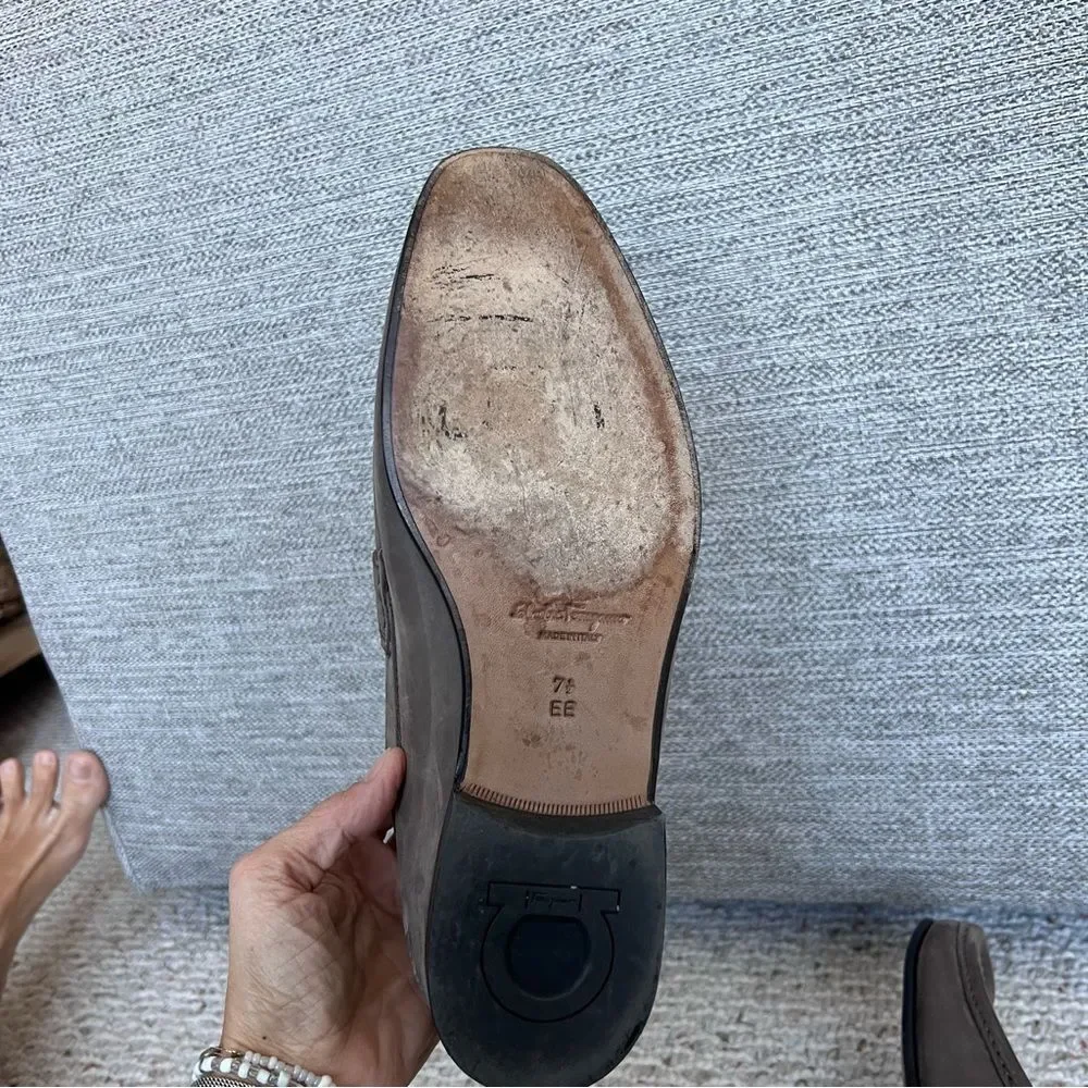 Salvatore Ferragamo men’s leather suede loafer